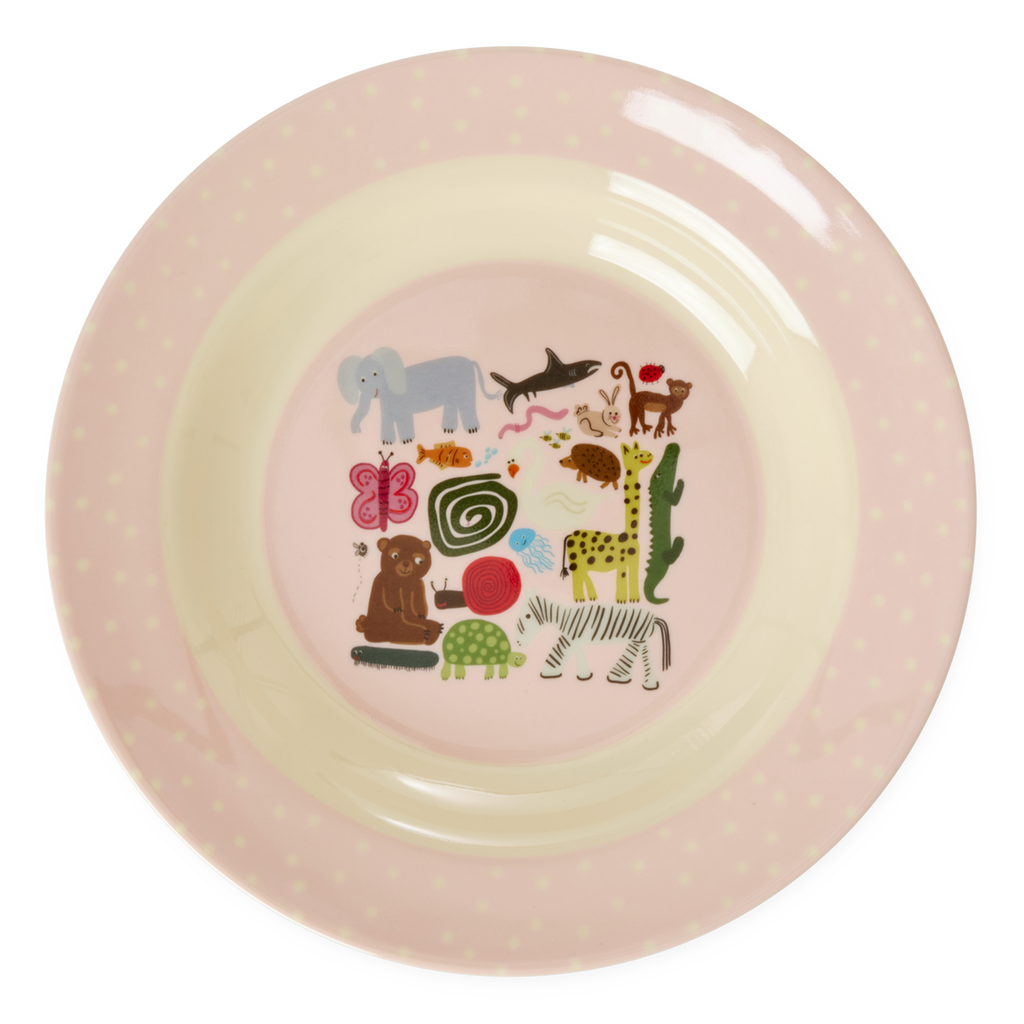 Pink Wildlife Plate