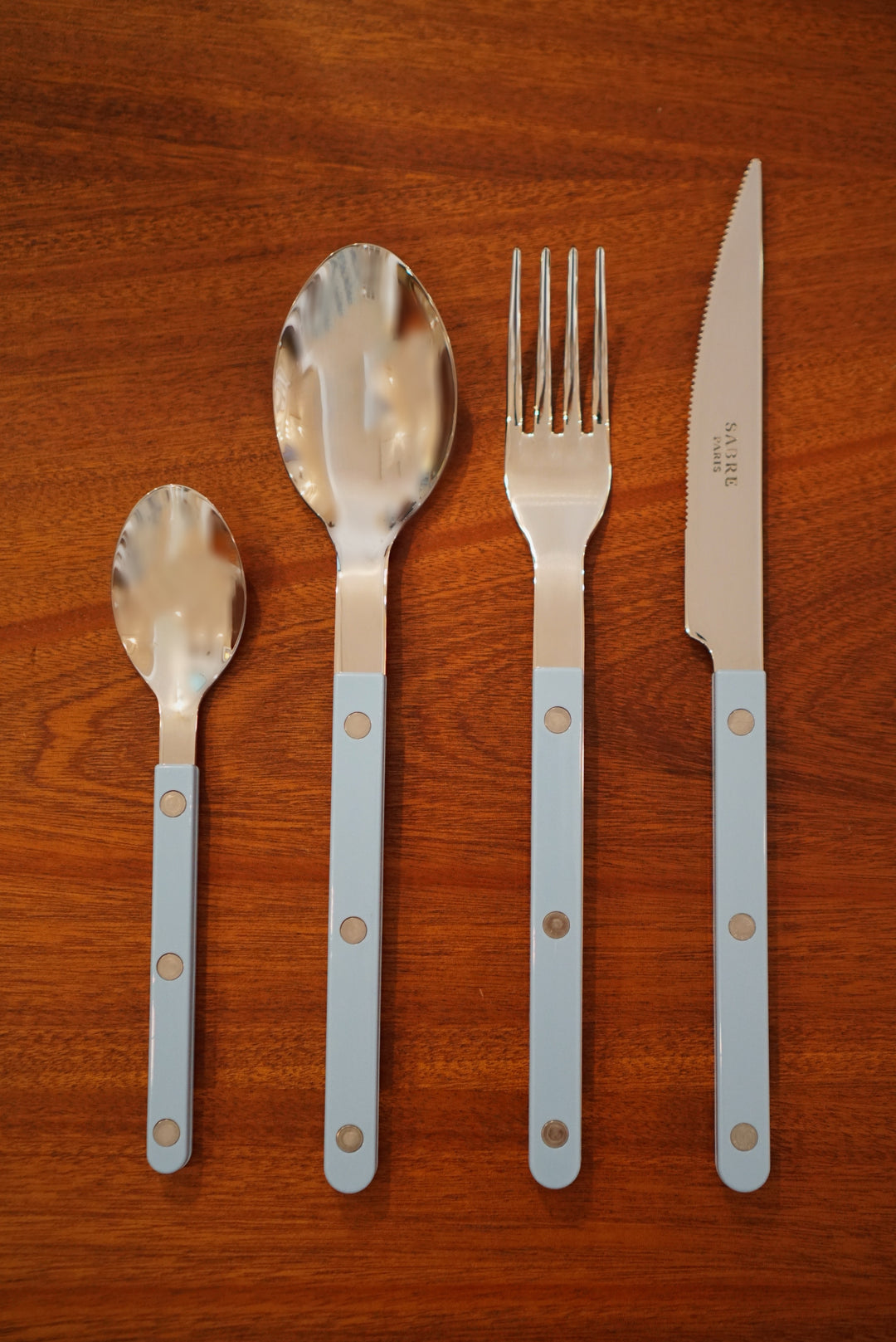 Sabre Bistrot Solid 4-Piece Set in Light Blue