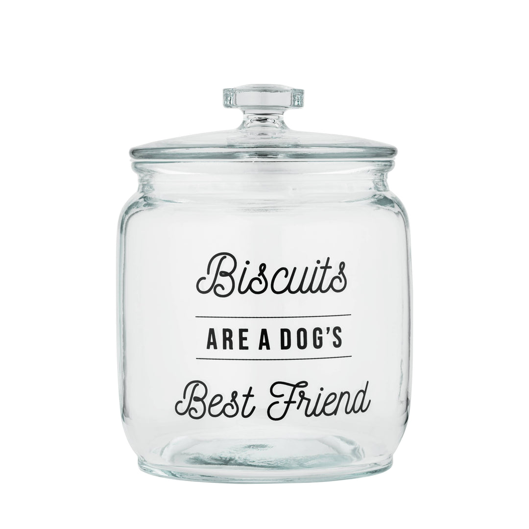 10 Strawberry Street - Biscuits Are A Dogs Best Friend Glass Canister