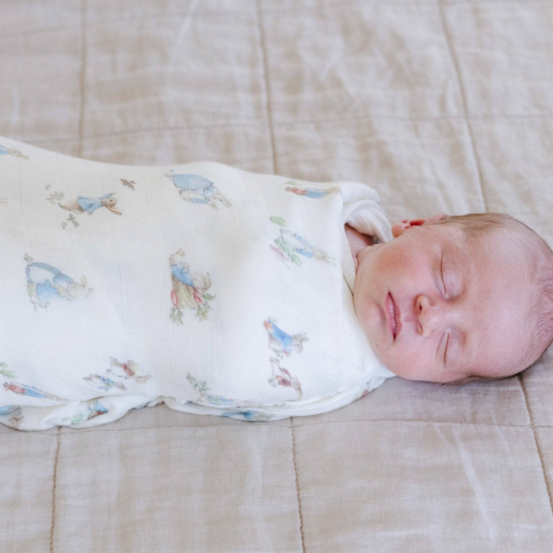 PETER RABBIT™ BAMBOO RAYON MUSLIN 2-PACK SWADDLES