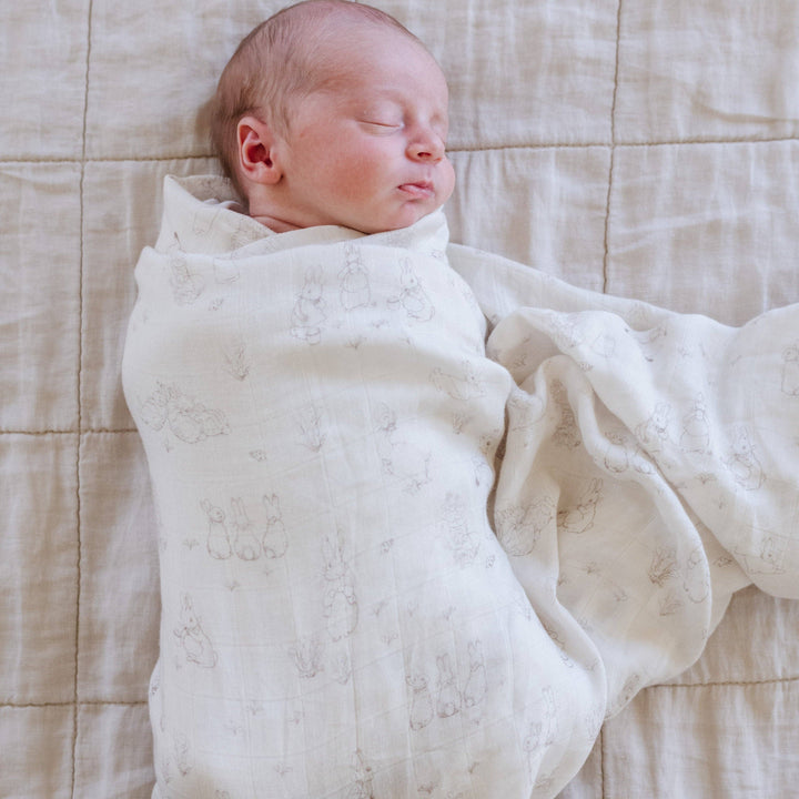 PETER RABBIT™ BAMBOO RAYON MUSLIN 2-PACK SWADDLES
