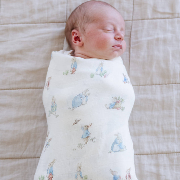 PETER RABBIT™ BAMBOO RAYON MUSLIN 2-PACK SWADDLES