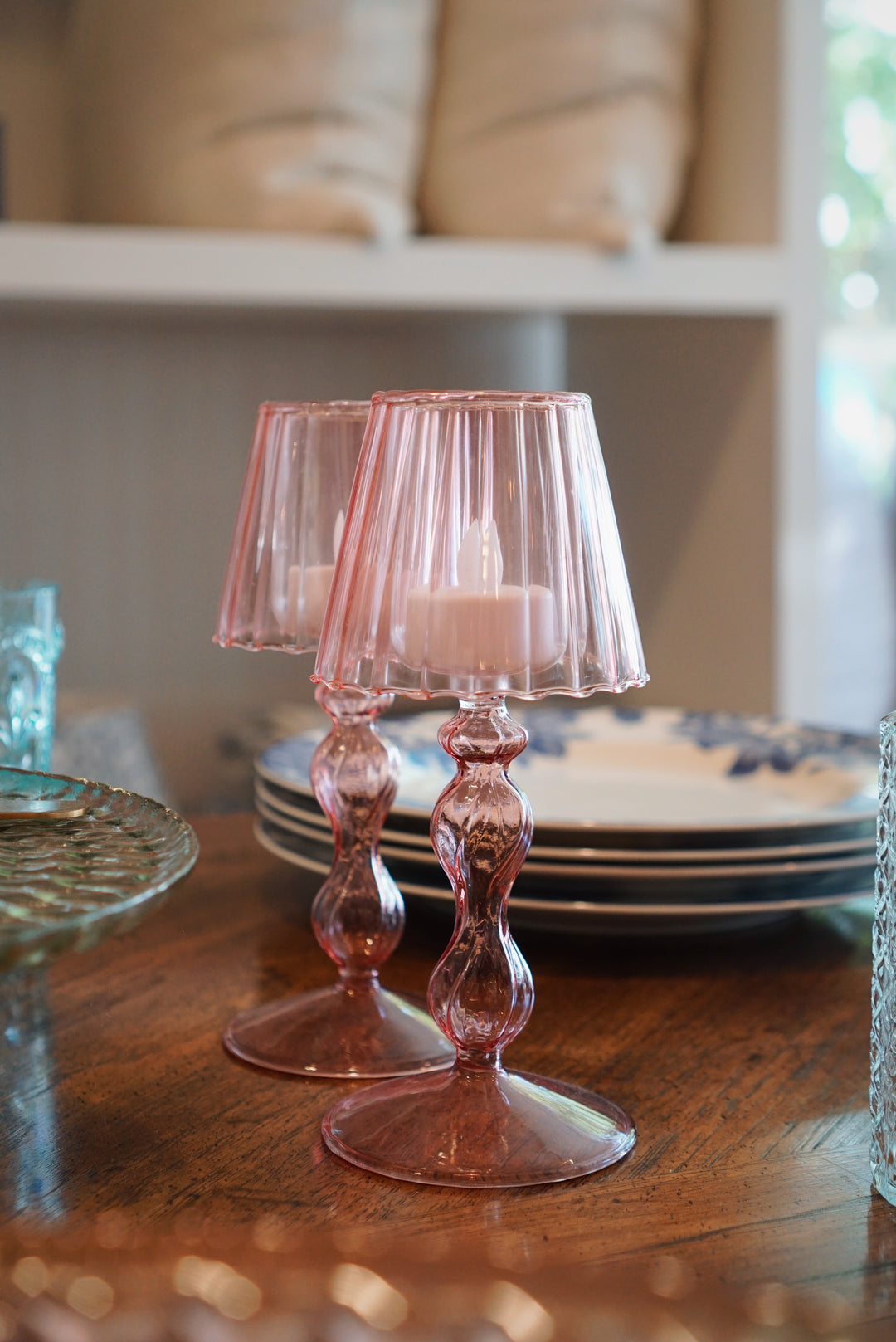 Pink Tealight Candle Holder