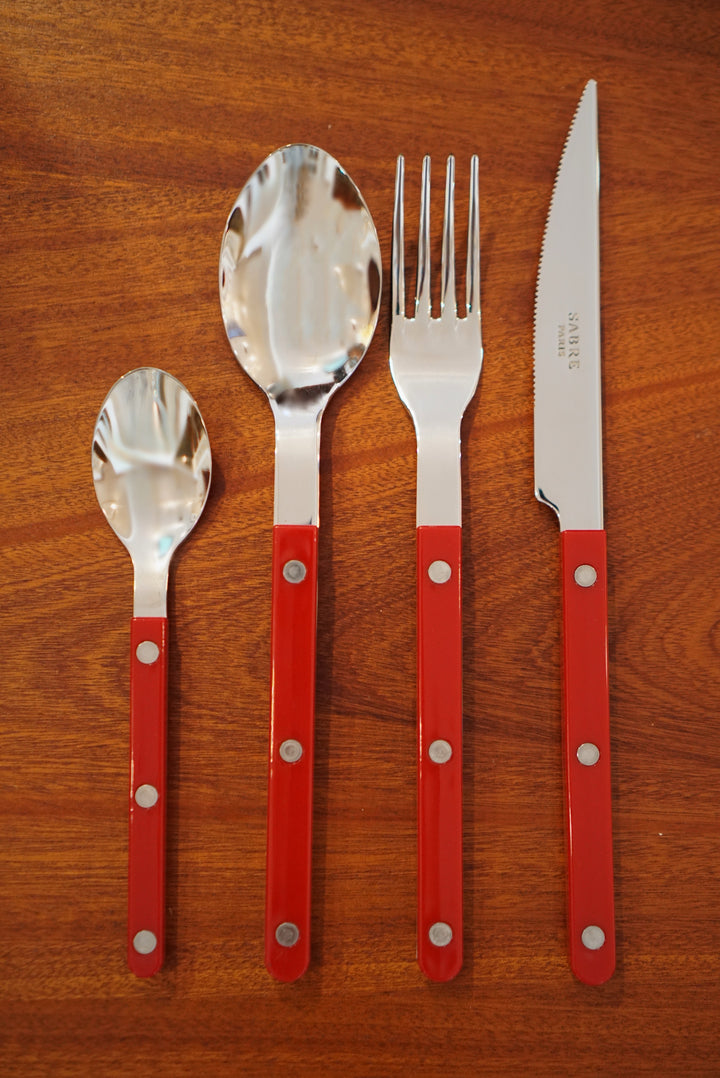 Sabre Bistrot Solid 4-Piece Set in Burgundy