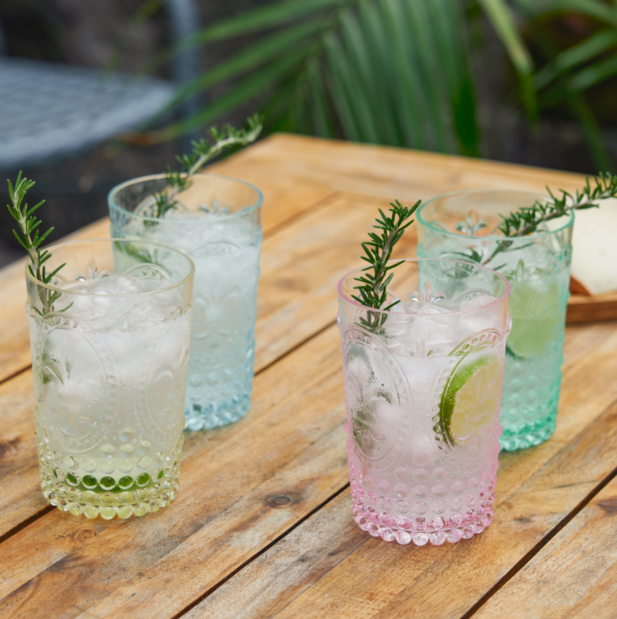 Twine - Acrylic Embossed Tumblers - Assorted Colors - Set of 4