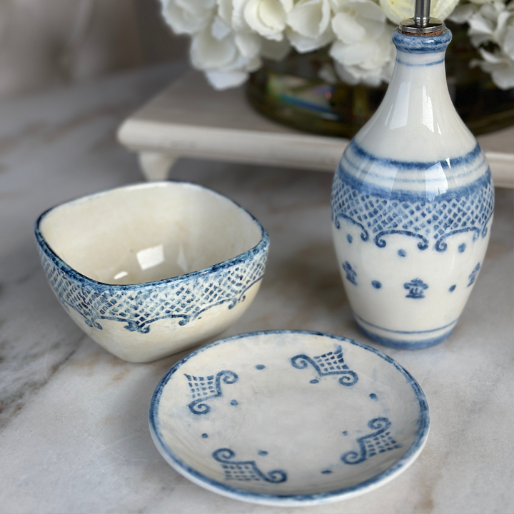 Arte Italica & Crown Linen Designs - Burano Bread / Canapé Plate - New Color