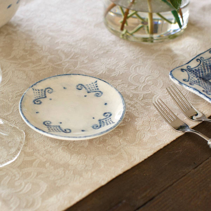 Arte Italica & Crown Linen Designs - Burano Bread / Canapé Plate - New Color