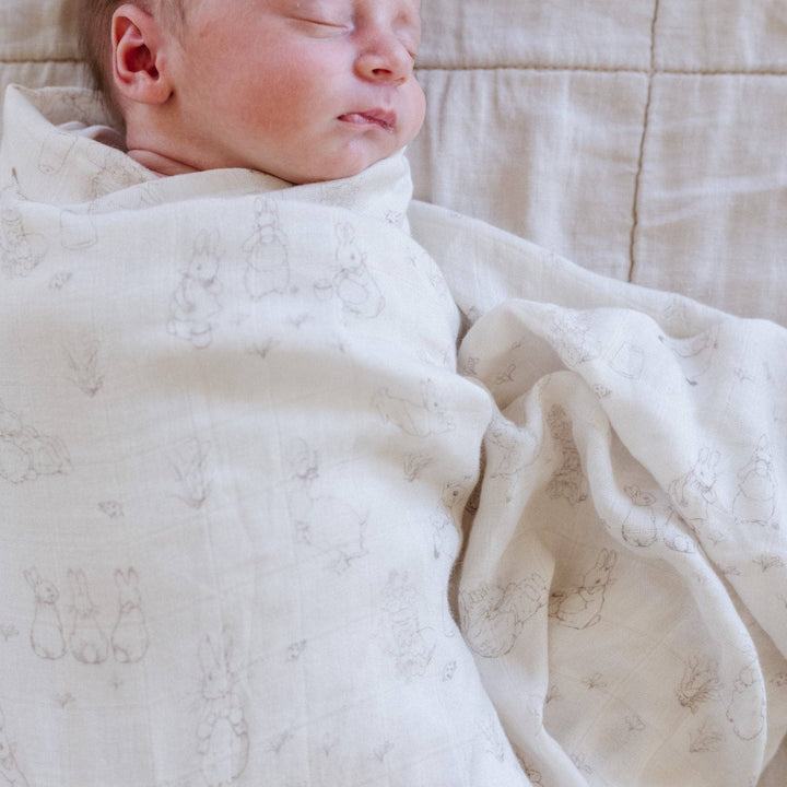 PETER RABBIT™ BAMBOO RAYON MUSLIN 2-PACK SWADDLES