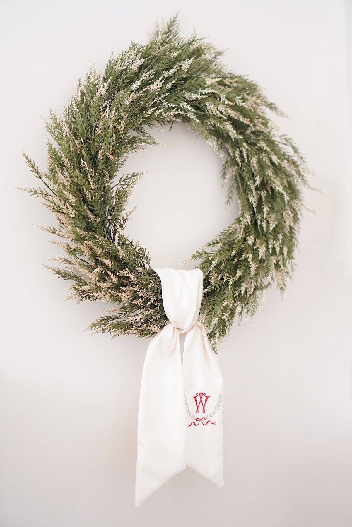 Holiday Wreath Sash