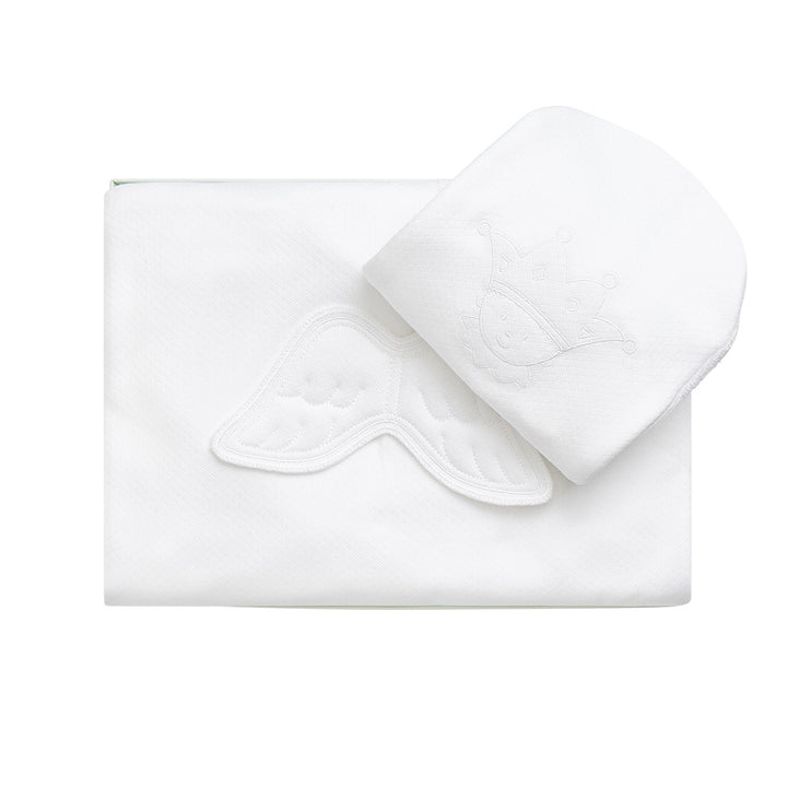 ANGEL WING BATH TIME GIFT SET IN WHITE