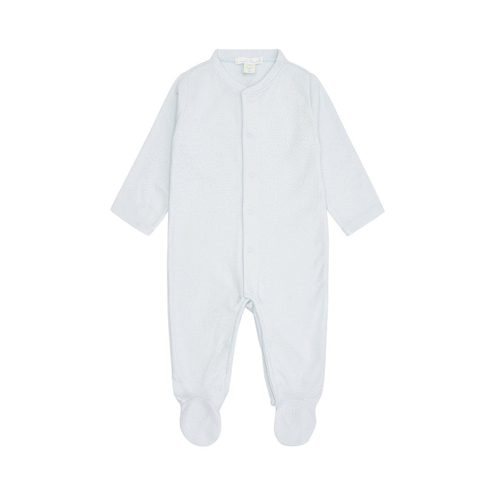 ANGEL WING POINTELLE SLEEPSUIT IN BLUE