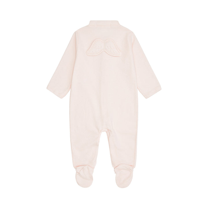 ANGEL WING POINTELLE SLEEPSUIT IN PINK
