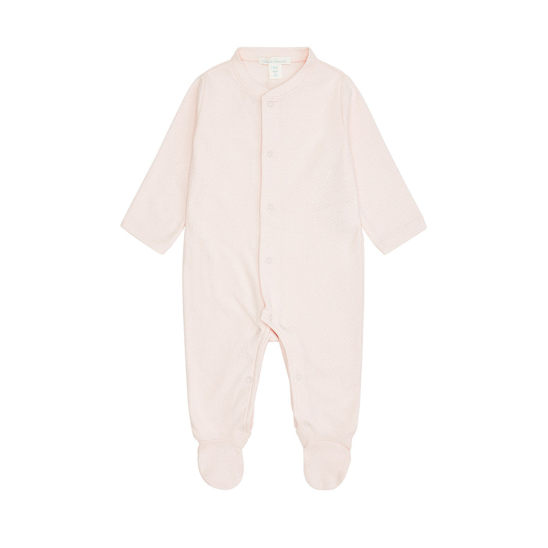 ANGEL WING POINTELLE SLEEPSUIT IN PINK