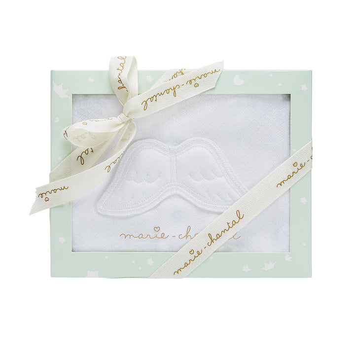 ANGEL WING POINTELLE SLEEPSUIT IN WHITE