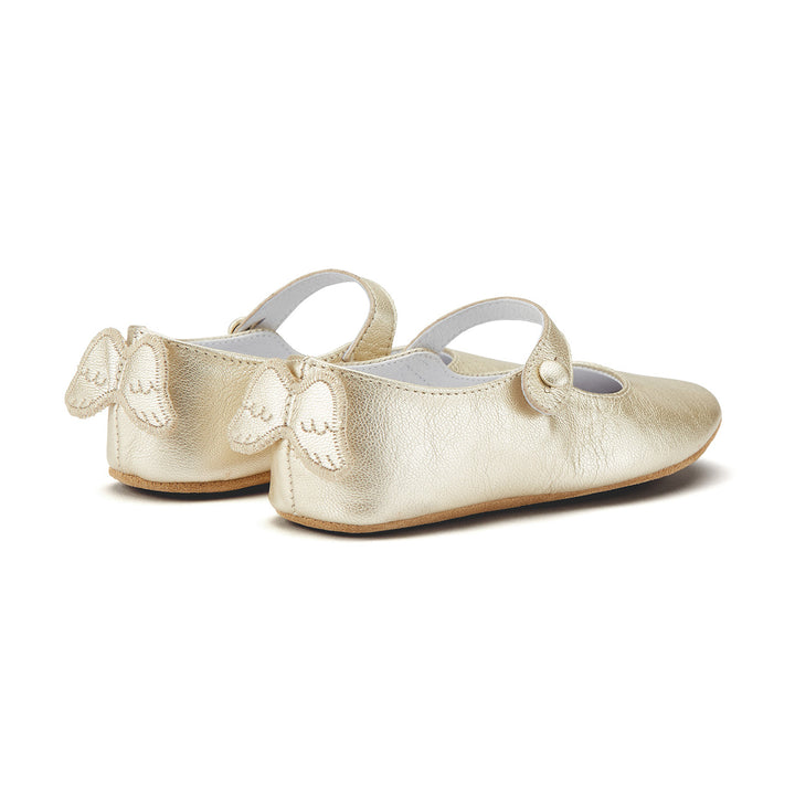 THE OLYMPIA ANGEL WING SLIPPER IN GOLD