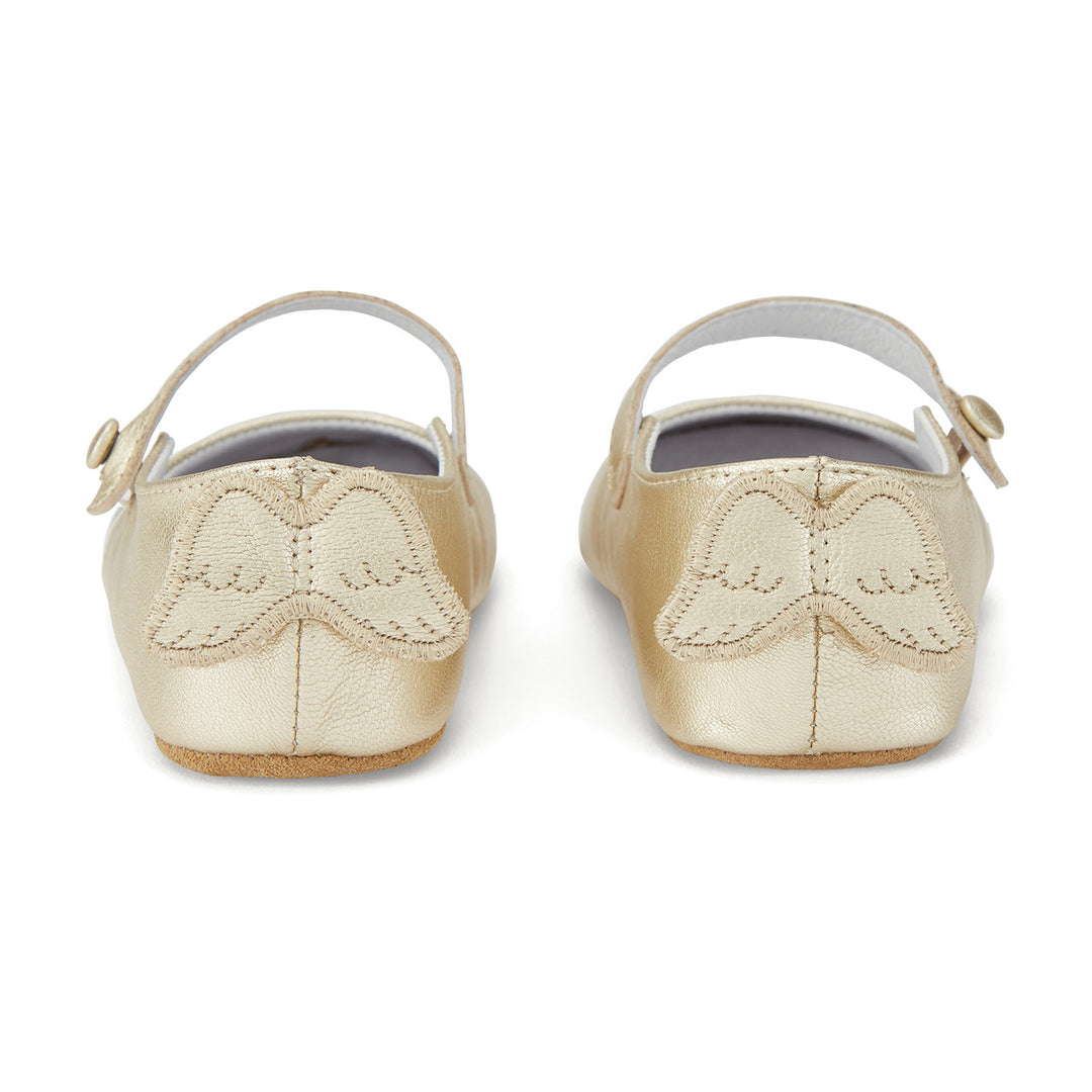 THE OLYMPIA ANGEL WING SLIPPER IN GOLD
