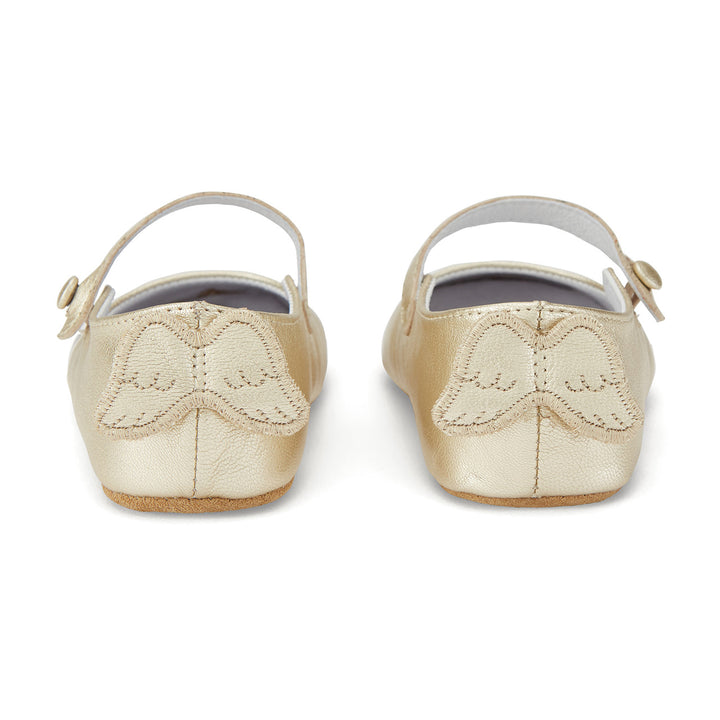 THE OLYMPIA ANGEL WING SLIPPER IN GOLD