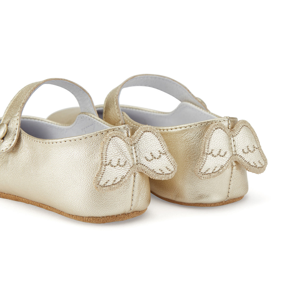 THE OLYMPIA ANGEL WING SLIPPER IN GOLD