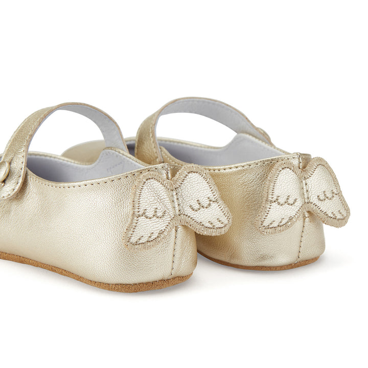 THE OLYMPIA ANGEL WING SLIPPER IN GOLD