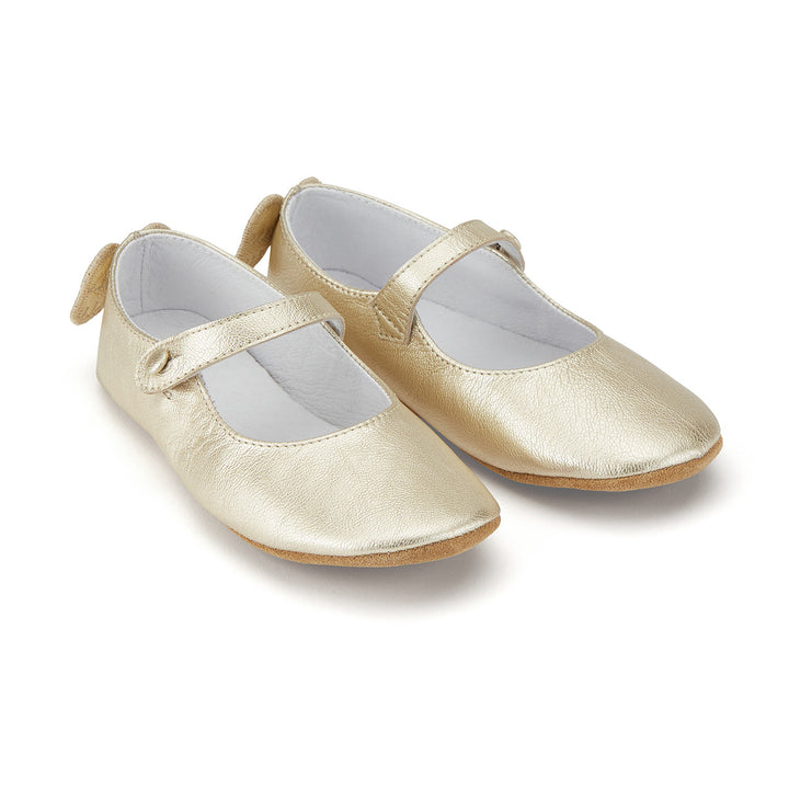 THE OLYMPIA ANGEL WING SLIPPER IN GOLD
