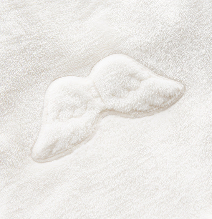 ANGEL WING FLEECE ROBE IN WHITE