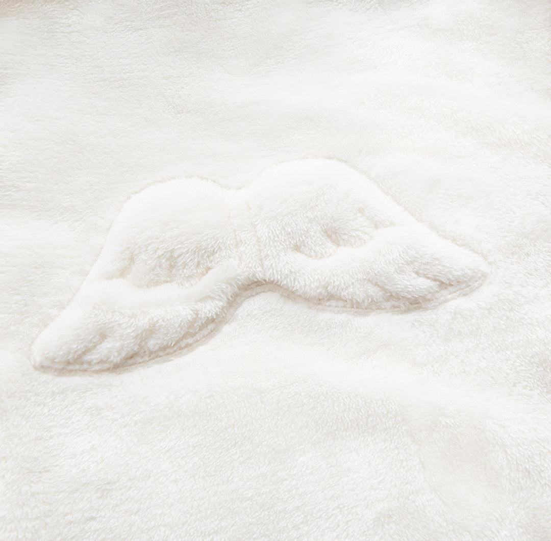 ADULT ANGEL WING FLEECE ROBE IN WHITE