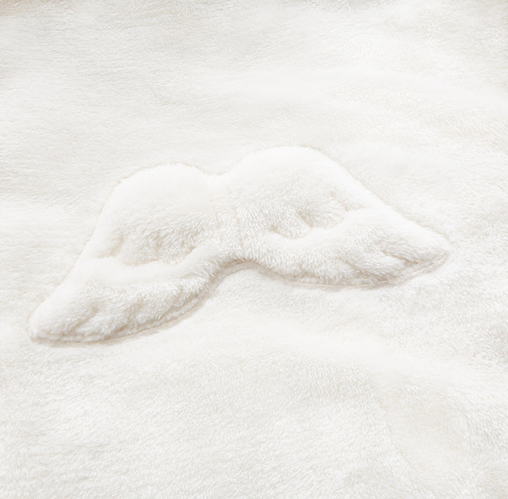 ADULT ANGEL WING FLEECE ROBE IN WHITE