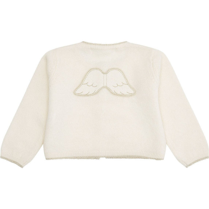 BRIONY CASHMERE ANGEL WING CARDIGAN IN IVORY